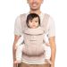 Ergobaby Omni Breeze Baby Carrier Pink Quartz used in forward facing postion by man