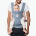 Ergobaby Omni 360 Cotton Baby Carrier Blue Daisy used in forward facing postion by man
