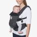 Ergobaby Omni 360 Cotton Baby Carrier Charcoal used by lady to front carry baby