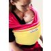 Love Radius Original Baby Wrap Fuchsia/Lemon mother with baby in wrap