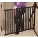 Kidco G2302 Angle Mount Wood Safeway Wall Mounted Safety Gate Espresso Close up view