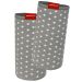 A pair of manduca Limited Edition bellybutton WildCrosses Grey fumbee teething pads