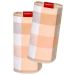 A pair of manduca Limited Edition Organic Cotton Vivid Orange fumbee teething pads
