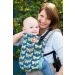 Lady front carry baby in a Tula Standard Baby Carrier Gossamer