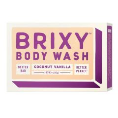 Brixy Body Wash Bar Coconut Vanilla 4oz Front View