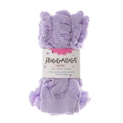 Huggalugs Cotton Leg Ruffles Baby Lilac Kisses 1 pair
