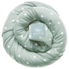 Manduca Sling Organic Cotton Baby Wrap Limited Edition Little Stars Mint rolled up in a bundle