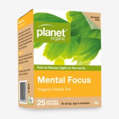 Planet Organic Mental Focus Herbal Tea Blend (25 bags)