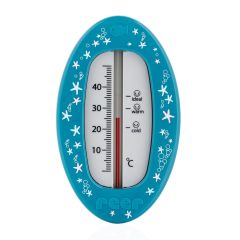 Reer Bath Thermometer Oval Blue Front View