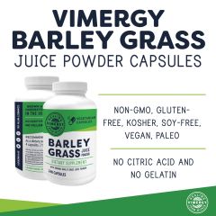 Vimergy Barley Grass Juice Powder 240 Capsules front view