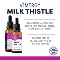 Vimergy Organic Milk Thistle 20:1 115mL front view