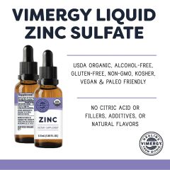 Vimergy Organic Zinc Sulfate 115ML front view