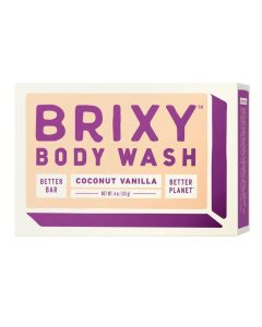 Brixy Body Wash Bar Coconut Vanilla 4oz Front View