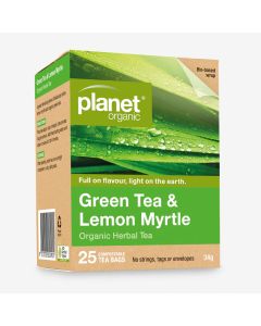 Planet Organic Green Tea & Lemon Myrtle Herbal Tea (25 bags)