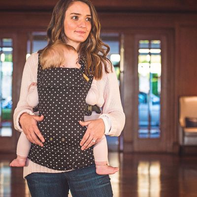 Beco Gemini Baby Carrier Iris used by mother to carry baby