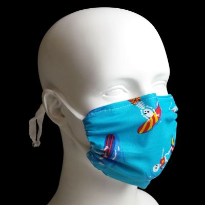 Breathe Healthy Reusable Haze Mask Surfing Skeletons - Child Size