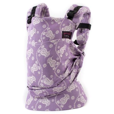 Emei Baby Hybrid Soft Structure Organic Wrap Conversion Toddler Plus Carrier Full Paisley Lilac