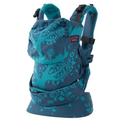 Emei Baby Hybrid Soft Structure Organic Wrap Conversion Toddler Plus Carrier Full Treemei Dark Blue Turquoise