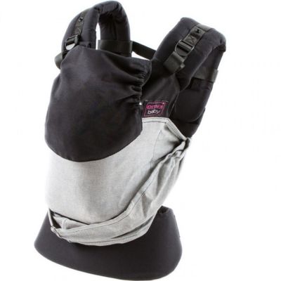 Emei Baby Hybrid Soft Structure Organic Wrap Conversion Baby Carrier Grey