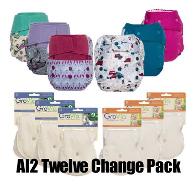 Grovia All-In-2 Twelve Change Diaper Part Timer Pack
