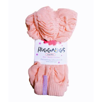 Huggalugs Cotton Leg Ruffles Baby Ballet Pink 1 pair