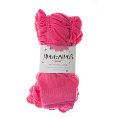 Huggalugs Cotton Leg Ruffles Baby Bubblegum Pink