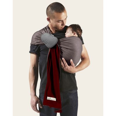 Love Radius Reversible Ring Sling Burgundy/Glazed Brown use by daddy to sling baby