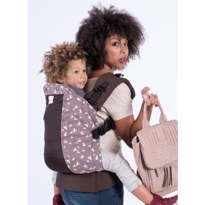 Kinderpack Carrier Flight 2 with Koolnit used to backcarry toddler