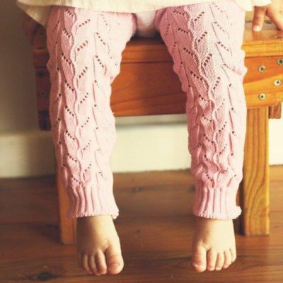 Huggalugs Cable Knit Lupine Arm & Leg Warmers worn by girl
