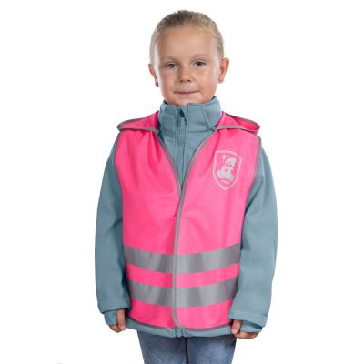 Reer MyBuddyGuard night safety vest Pink (53022) on girl front view 