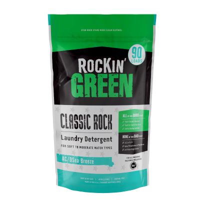 Rockin Green Classic Rock Laundry Detergent - AC/DSea Breeze front view