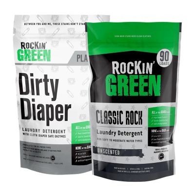 Rockin Green Platinum Dirty Diaper + Classic Rock Unscented Bundle