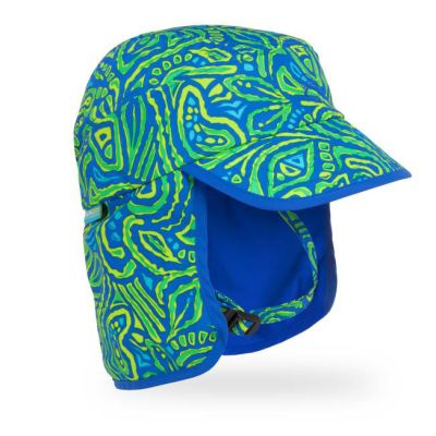Sunday Afternoons UPF 50+ Kids Explorer Sun Protection Cap Green Fossil Small/Baby Size