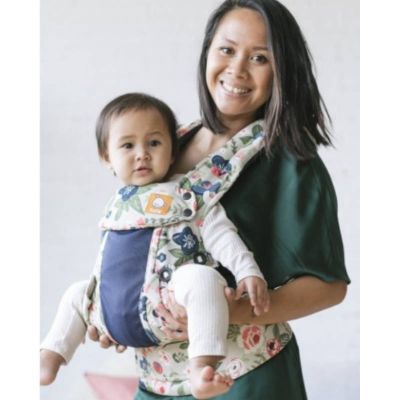 Baby in a Tula Explore Coast Buzz Baby Carrier front facing
