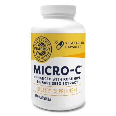 Vimergy Micro-C with Rosehips & Grape Seed Extract 180 Capsules Front View