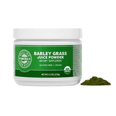 Vimergy Organic Barley Grass Juice Powder 120g Front View