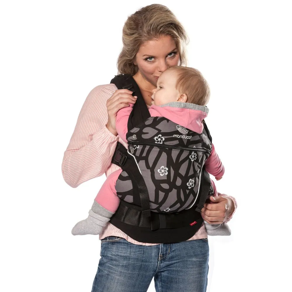 manduca First Limited Edition Gray Pattern Silver Baby Carrier