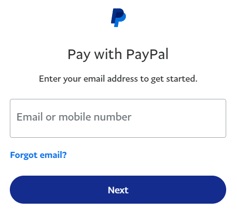 Payment with PayPal Account